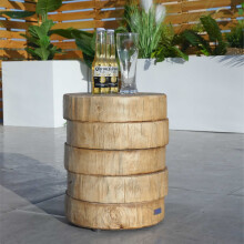 (Wood) Abrihome Outdoor Concrete Furniture Side Table