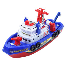 Fire Boat Toy Electric Fire Boat Toddler Toys Water Play Games Battery Operated Ship with Automatic Water Spray Lights & Music