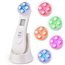 5 in 1 LED Light Therapy Beauty Device Facial Massager(White)