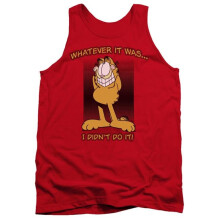 Trevco Sportswear GAR203-TK-1 Garfield I Didnot Do it Adult Tank Top, Red - Small