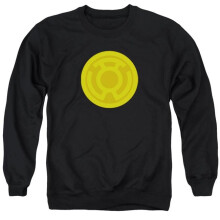 Trevco Sportswear GL271-AS-6 Green Lantern Yellow Symbol Adult Crewneck Sweatshirt, Black - 3X