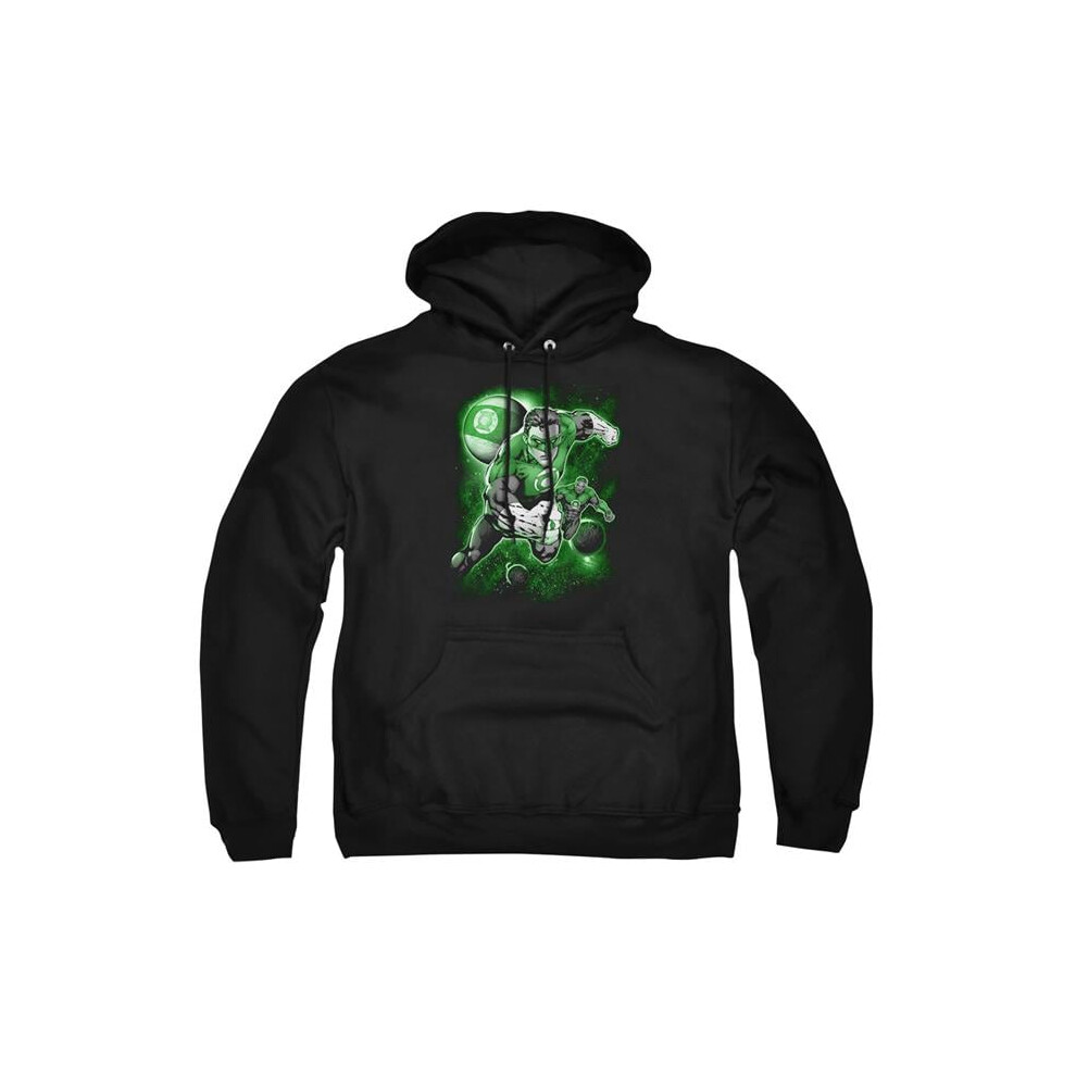 Trevco Sportswear GL148-AFTH-8 Green Lantern Planet Adult Pullover Hoodie, Black - 5X-image-OPC-PGD2YXJ-NEW