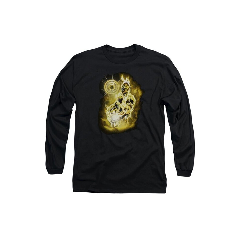 Trevco Sportswear GL307-AL-6 Green Lantern Sinestro Nebula Adult Long Sleeve T-Shirt, Black - 3X-image-OPC-PGD2ZD7-NEW