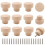 Bmgop 16PCS Wood Knobs Flat Top Round Cabinet Knobs 1.39""(35mm) Unfin 1