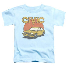 Trevco Sportswear HNDA122-TT-3 Honda Retro Civic Toddler Short Sleeve T-Shirt, Light Blue - Large 4T