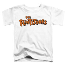Trevco Sportswear HNB445-TT-1 Flintstones Logo 2 Toddler Short Sleeve T-Shirt, White - Small 2T