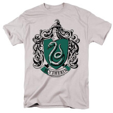 Trevco Sportswear HP8040-TT-2 Harry Potter Slytherine Crest Toddler Short Sleeve T-Shirt, Athletic Heather - Medium 3T