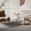 ELECWISH (Brown) LED Sofa Side Table Modern Living Room End Table 11