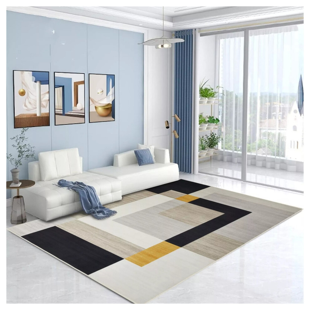 Imperial Rooms (200 X 290 Cm (6 Ft 5 In X 9 Ft 5In)- Extra Large Area Rugs Living Room Bedroom Carpet, Milo) Extra Large Rugs Living Room Printed Rug Runner Cream