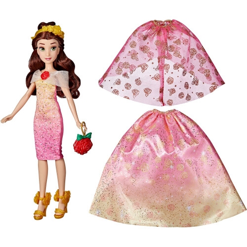 Disney Disney Princess Belle Κούκλα Μόδας, 10 Συνδυασμοί Ρούχων, Ρούχα και Αξεσουάρ για Παιδιά 3+ 2