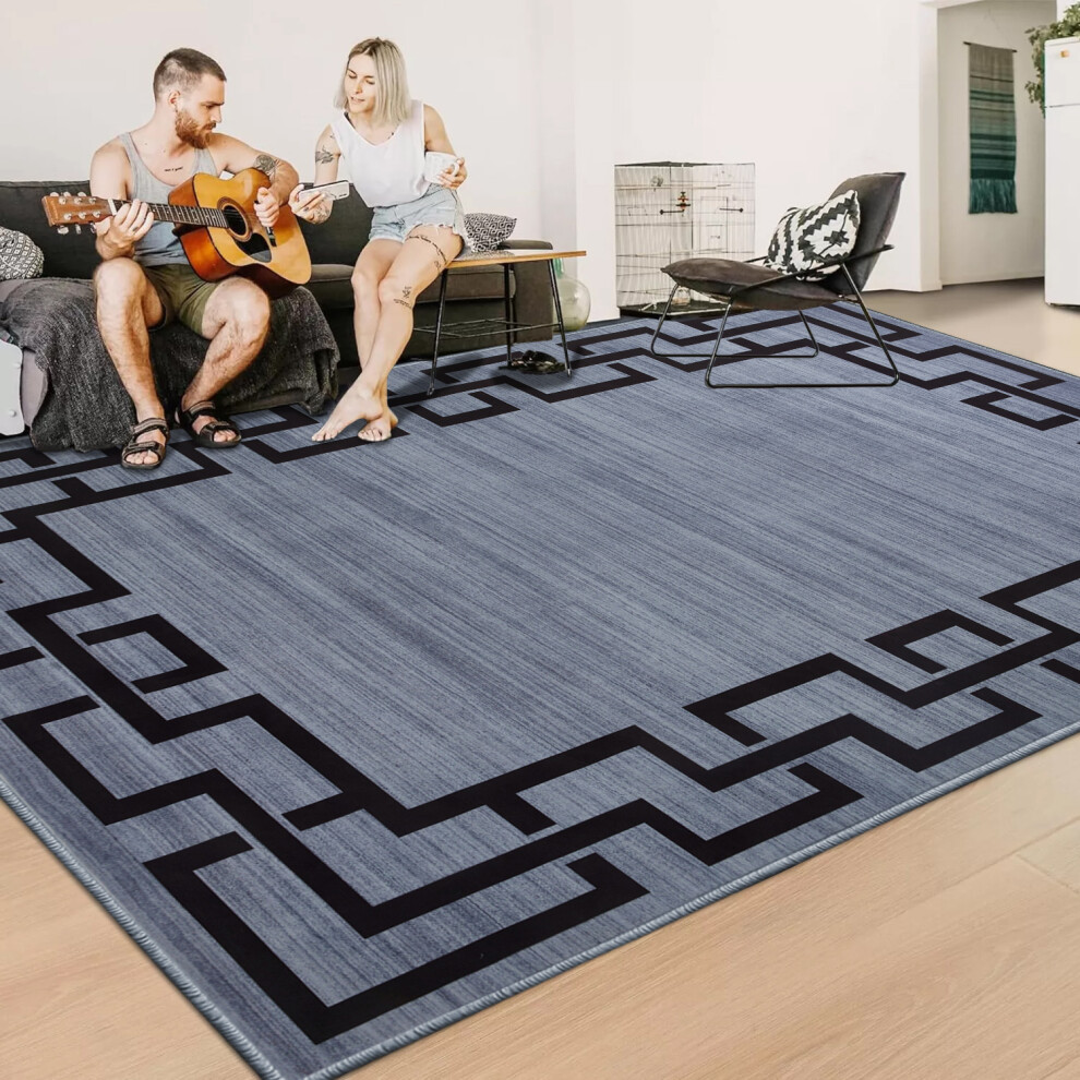 (200x290 cm- Extra Large Rugs Indoor Outdoor Area Rug, NICO) Non-Slip Area Rugs Printed Geometric Carpets Mats