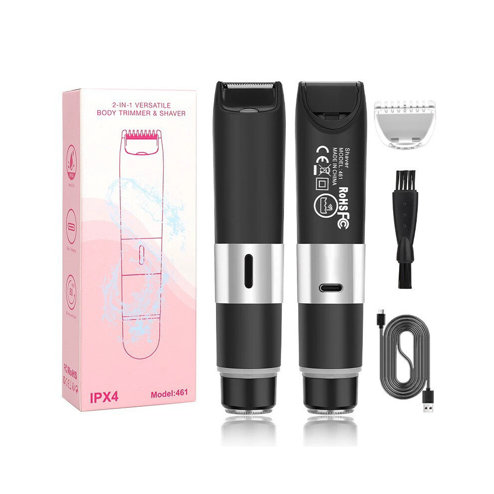 (461 Black) Six-in-one women's hair trimming and shaving instrument private parts shaver electric foot grinding device nose hair trimmer-image-OPC-PGD58QB-NEW