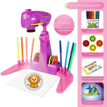 (PURPLE) Enjoy Myself Projection Toy Smart Kids Projection Drawing Sketcher Adjustable Art Sketcher Projector