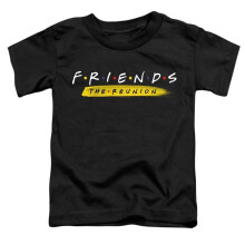 Trevco Sportswear WBT1163B-TT-1 Friends Reunion Logo Toddler Short Sleeve T-Shirt, Black - Small 2T