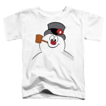 Trevco Sportswear WBM662-TT-3 Frosty The Snowman Face Toddler Short Sleeve T-Shirt, White - Large 4T