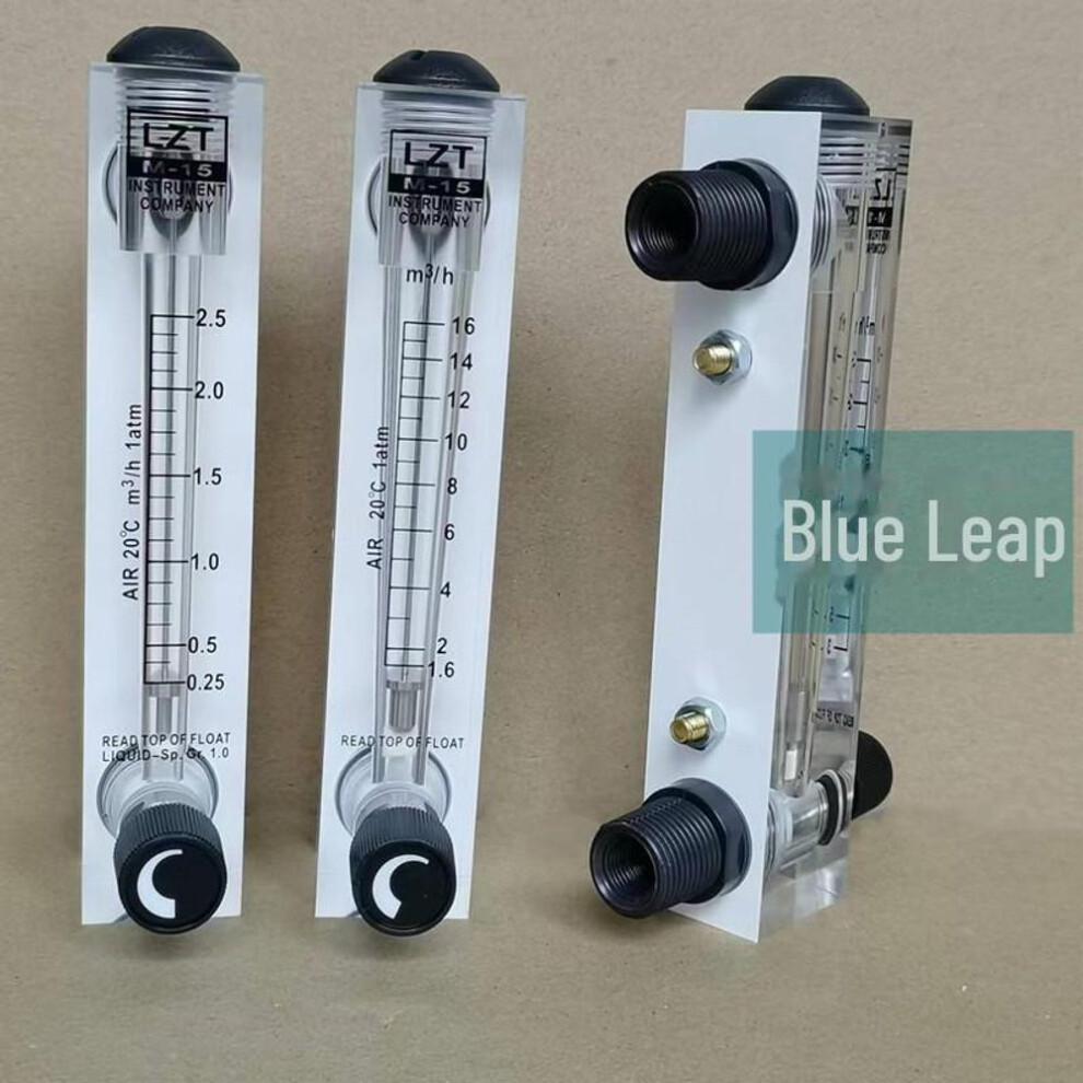 (72-720 LPM Gas) Lzt-15 Transparent Plexiglass Gas Flow Meter 12-120 Lpm With Regulating Valve