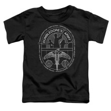 Trevco Sportswear HP8366-TT-3 Harry Potter Dumbledores Army Circle Line Art Toddler Short Sleeve T-Shirt, Black - Large 4T