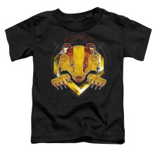 Trevco Sportswear HP8371-TT-3 Harry Potter Hufflepuff Dedication Patience Loyalty Toddler Short Sleeve T-Shirt, Black - Large 4T
