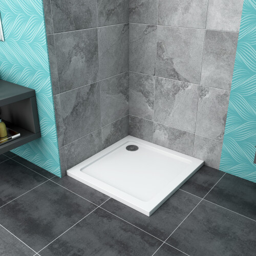 (760x760mm) 30mm Slimline Tray Square/Rectangle + Waste Trap 2
