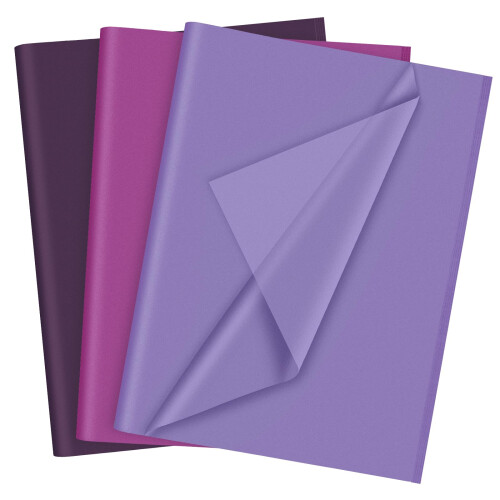 Plulon 60 ark halloween lilla silkepapir bulk