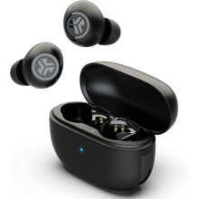 JLab Go Pop ANC Active Noise Cancelling Earbuds, Bluetooth Earphones, 24+ Hr Playtime Wireless Headphones Black 2025 Model