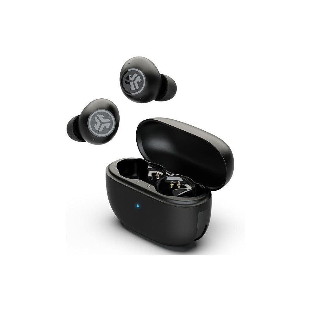 JLab Go Pop ANC Active Noise Cancelling Earbuds, Bluetooth Earphones, 24+ Hr Playtime Wireless Headphones Black 2025 Model