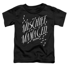 Trevco Sportswear HP8020-TT-2 Harry Potter Mischief Managed 4 Toddler Short Sleeve T-Shirt, Black - Medium 3T