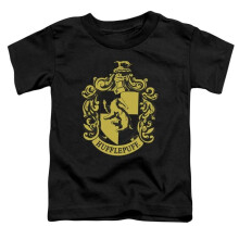 Trevco Sportswear HP8038-KT-1 Harry Potter Hufflepuff Crest Toddler Short Sleeve T-Shirt, Black - Large 4T