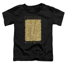 Trevco Sportswear HP8064-KT-1 Harry Potter Marauders Map Interior Words Toddler Short Sleeve T-Shirt, Black - Large 4T