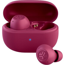 JLab Go Pop ANC Active Noise Cancelling Earbuds, Bluetooth Earphones, 24+ Hr Playtime Wireless Headphones  Fuchsia 2025 Model