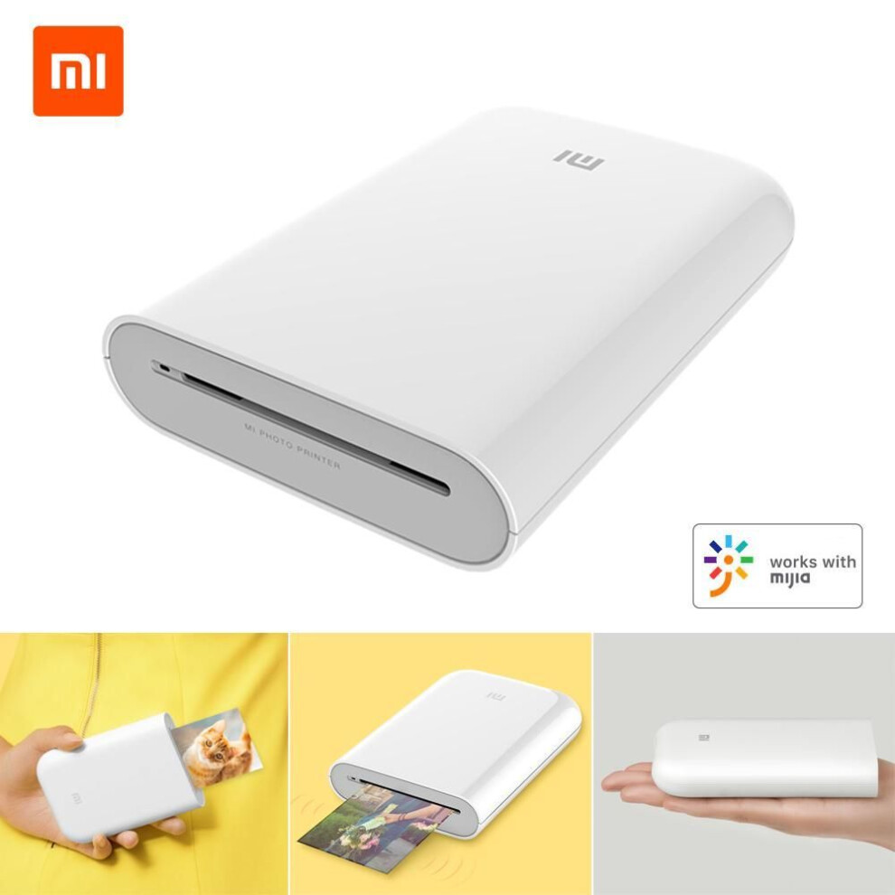 (photo printer) Xiaomi Zink Portable Photo Pocket Printer Ar Printer 400dpi With Diy Share 500mah Mini Picture