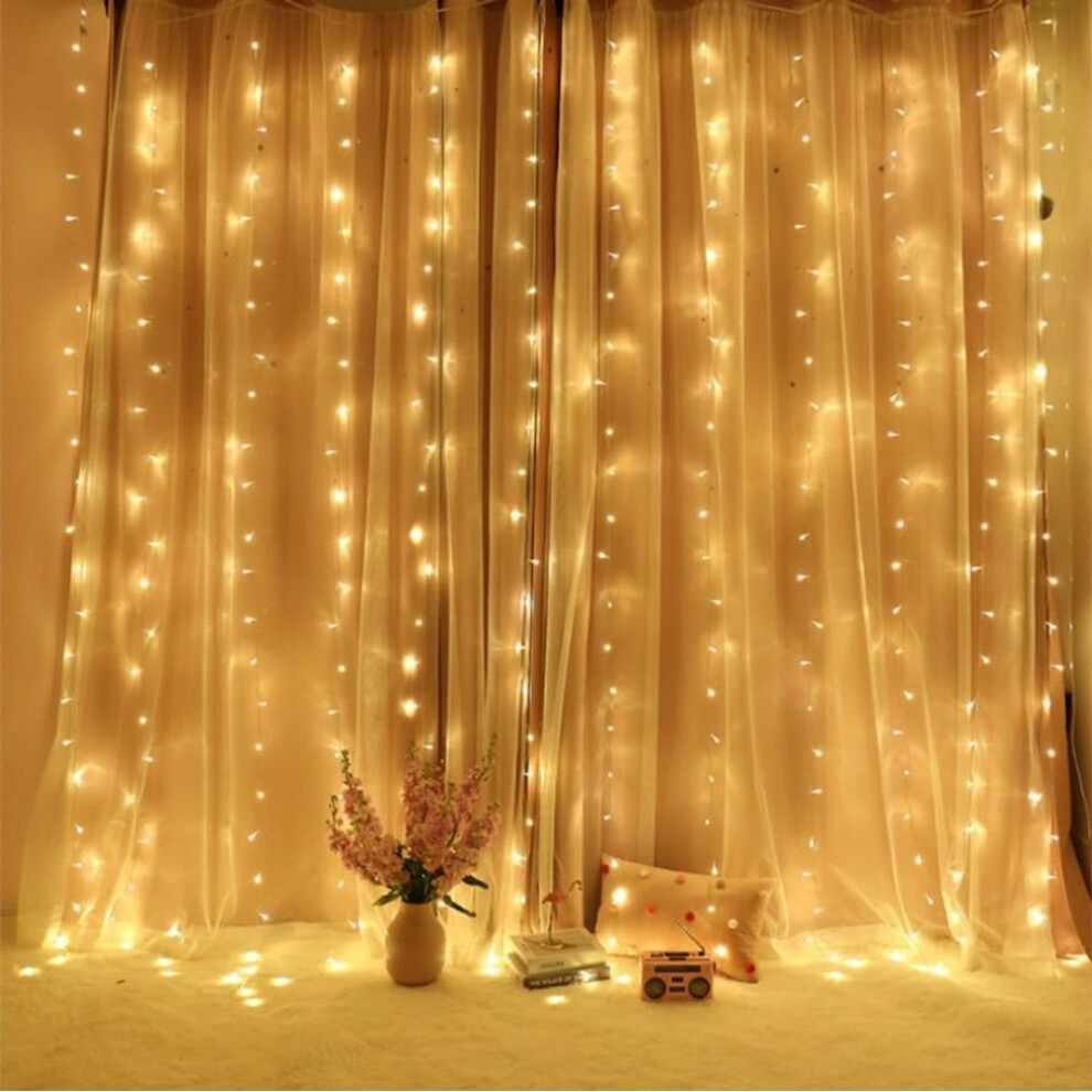 (warm white, 10mx3m) LED Icicle String Lights Christmas Fairy Lights Garland Outdoor Home For Window Wedding Party Curtain Garden Decoration