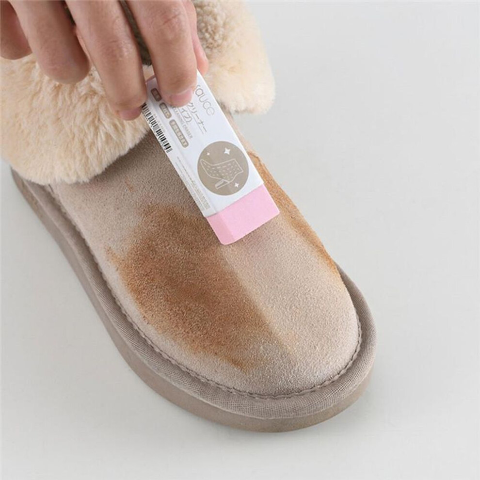 (pink) Cleaning Eraser Suede Sheepskin Matte Leather Leather Fabric Care Shoes Premium Care Leather Cleaner
