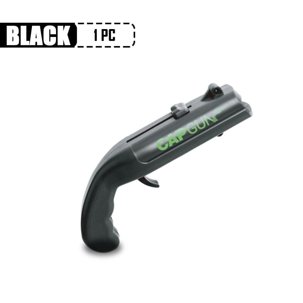 (black) Portable Cap Gun Creative Flying Cap Launcher Bottle Beer Opener Bar Tool Drink Opening Gun Shaped Bottle Lids Shooter
