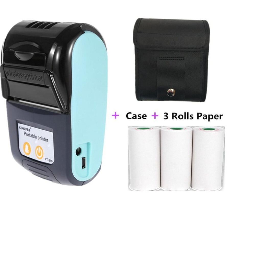 (as the picture, EU) Wireless Mini Thermal Printers Portable Receipt Printer Thermal Bt 58mm Mobile Phone Android Pos Pc Pocket Bill Makers Impresora