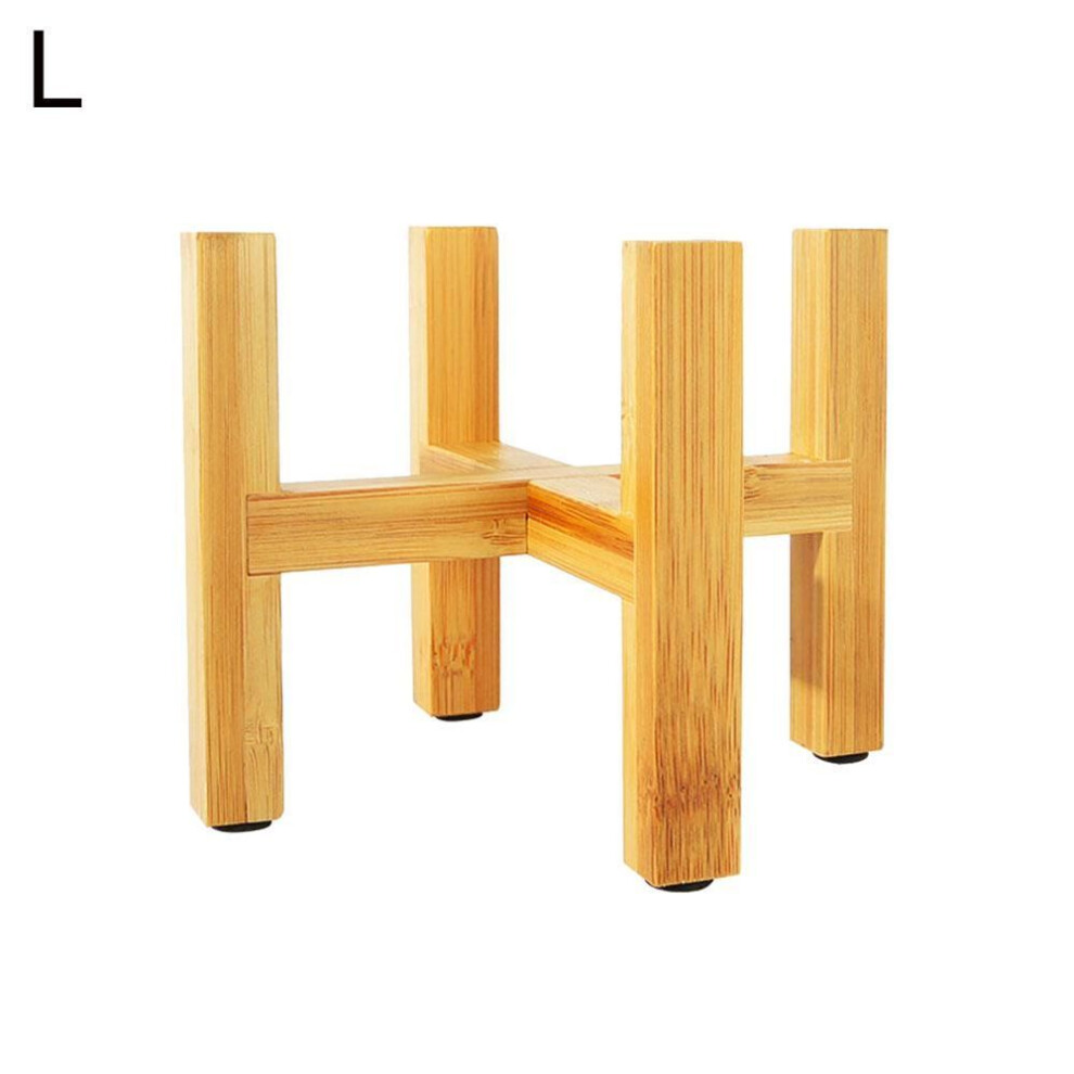 (L) Rack Holder Pot Bonsai Home Garden Wood Flower Indoor Display Plant Stand Shelf