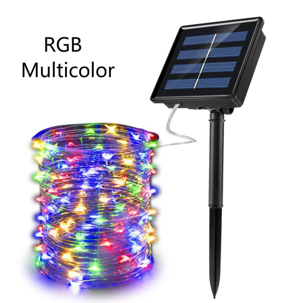 (multicolor) 20M 200LED Solars String Lights Outdoor Waterproof Solar Lights with Solar Panel for Garden Yard Patio Lawn Wedding Garden