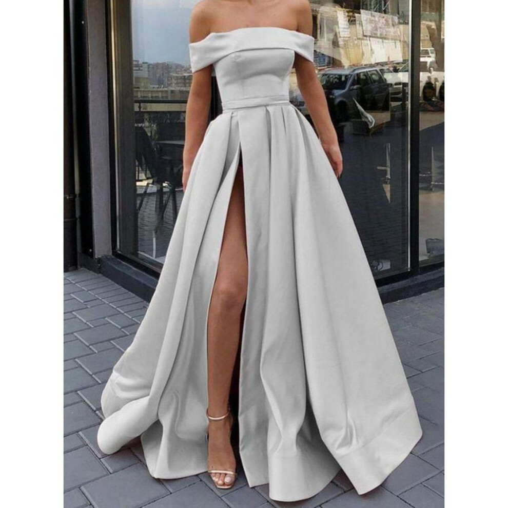 (light gray, Large) "2021 Spring/Summer Women's Multicolor Tube Top Sexy Backless Swing Dress