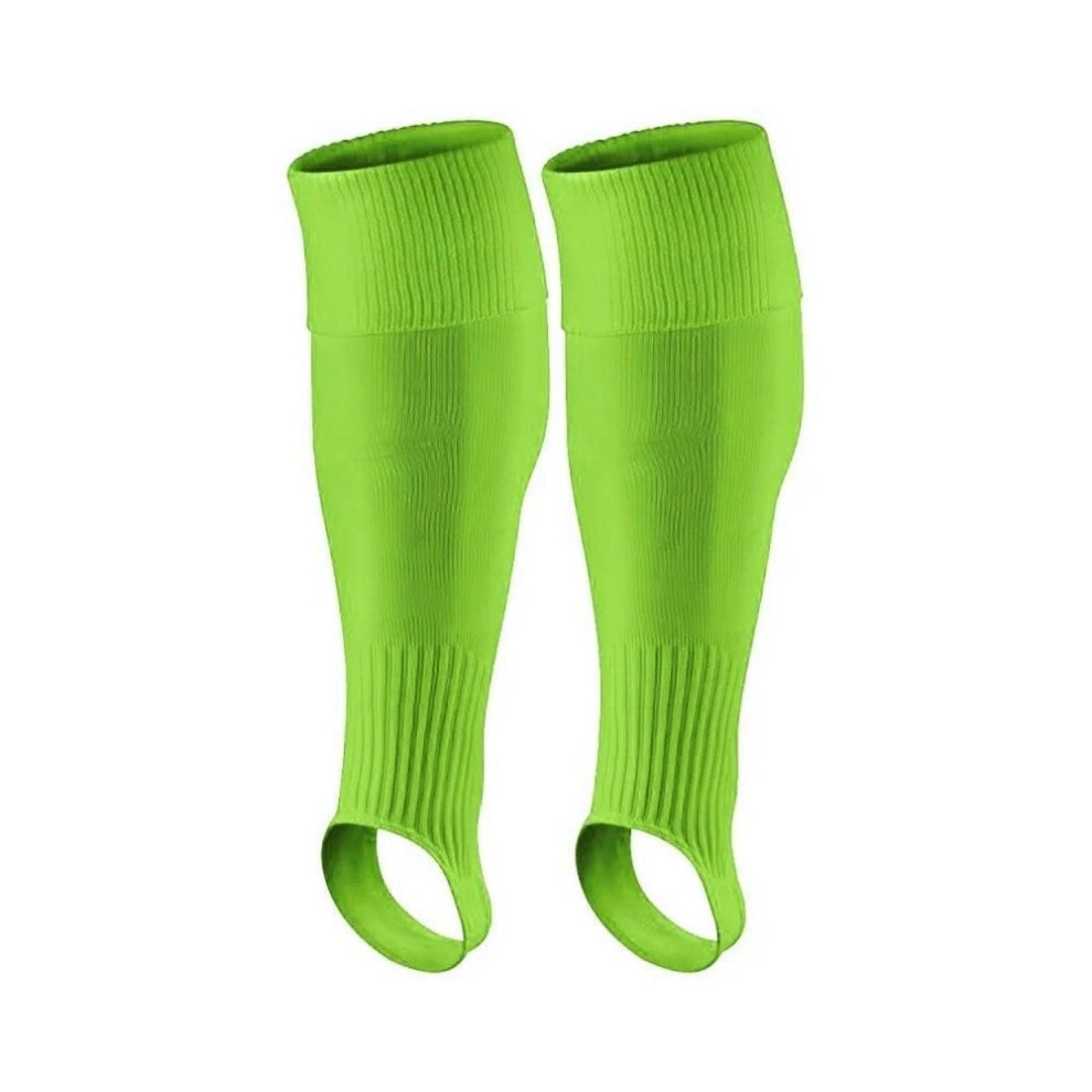 (green) Men Team Sports Football Stirrup Socks Breathable Soft Knee High Baseball Stirrup Socks Non-slip Training Socks