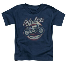 Trevco Sportswear HNDA100-TT-3 Honda Cafe Racer Toddler Short Sleeve T-Shirt, Navy - Large 4T