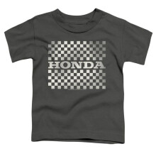 Trevco Sportswear HNDA141-TT-2 Honda Checkers Logo Toddler Short Sleeve T-Shirt, Charcoal - Medium 3T