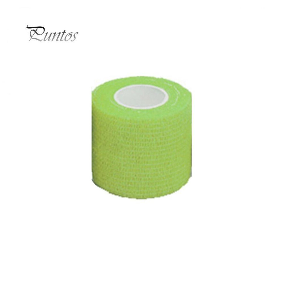 (fluorescent green, 5cm) 4.5m Elastic Self-adhesive Non-woven First Aid Medical Treatment Bandage Tape