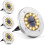 (Warm White) 12LED Solar Power Ground Lights Floor Decking Lawn 9