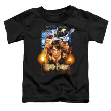 Trevco Sportswear HP1048-TT-3 Harry Potter Sorcerers Stone Poster Toddler Short Sleeve T-Shirt, Athletic Heather - Large 4T