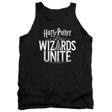 Trevco Sportswear HP9047-TK-2 Harry Potter Wizards Unite Logo Adult Tank Top, Black - Medium