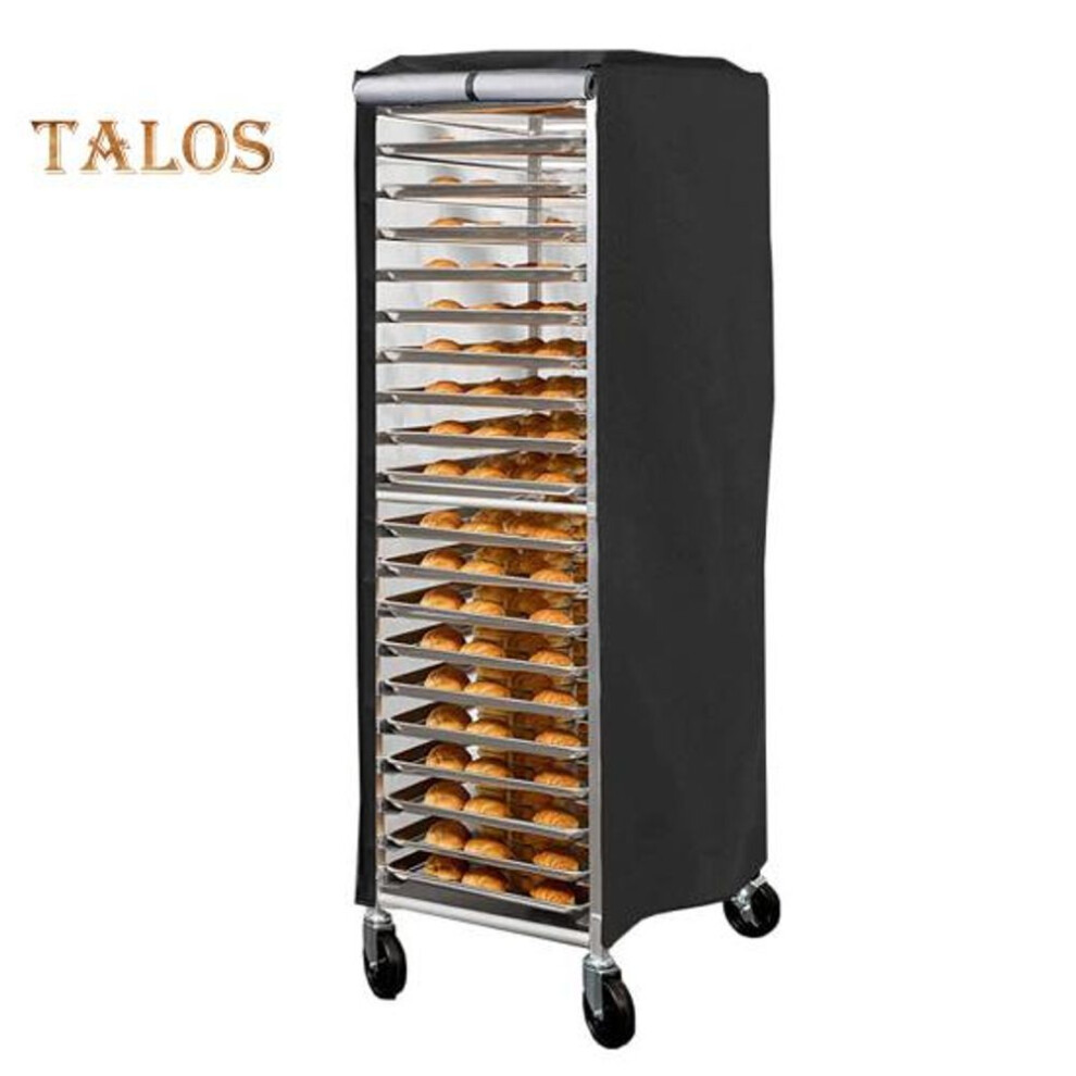 (black) Bread Rack Cover Bakery Shelf Cover With Zipper Waterproof Dustproof Sheet Pan Rack Cover For Home