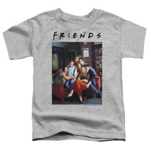 Trevco Sportswear WBT1309-TT-3 Friends Characters 1 Toddler Short Sleeve T-Shirt, Athletic Heather - Large 4T