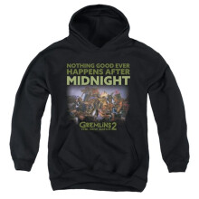 Trevco Sportswear WBM944-YFTH-1 Gremlins 2 After Midnight Youth Hooded Sweatshirt, Black - Small