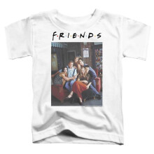 Trevco Sportswear WBT1310-TT-3 Friends Characters 2 Toddler Short Sleeve T-Shirt, White - Large 4T