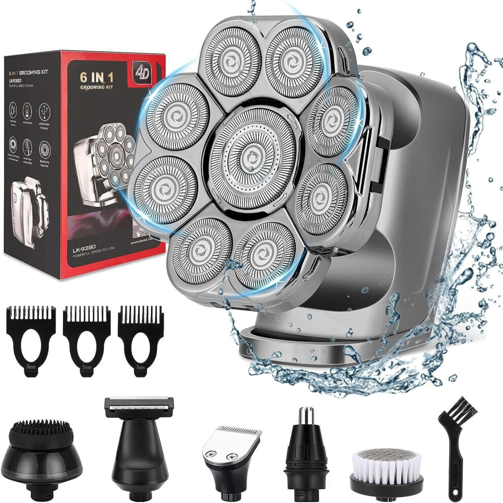 (LK-9380, USB model) Multifunctional electric shaver for men's hair clipper electric shaver for beard knife razor blade bald machine